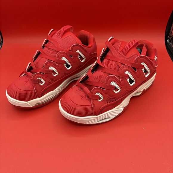 Osiris Other - Osiris D3 2001 Mens Red "Rizing Sun" Chunky Skate Shoes Sneakers Size 6.5 w Box